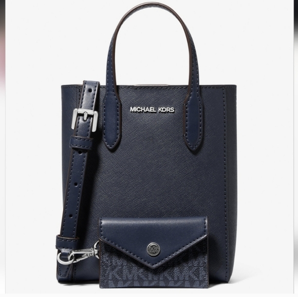 Michael Kors Blue Bag/Crossbody & Wallet Set NWT - Picture 1 of 9